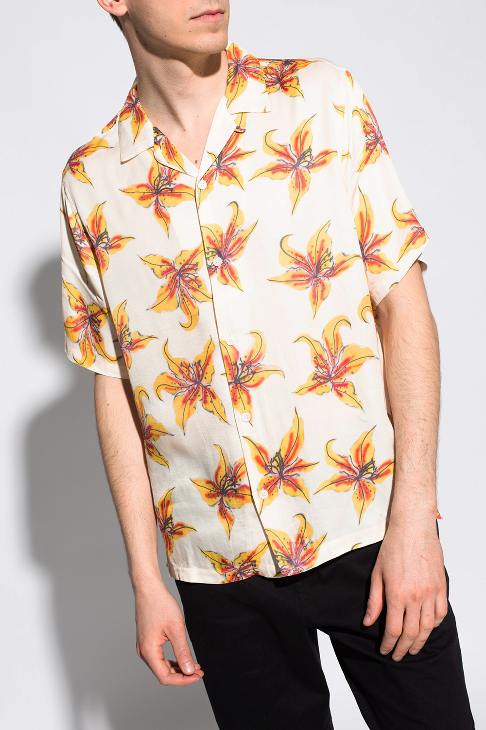 AllSaints ‘Hibiscus’ floral motif shirt